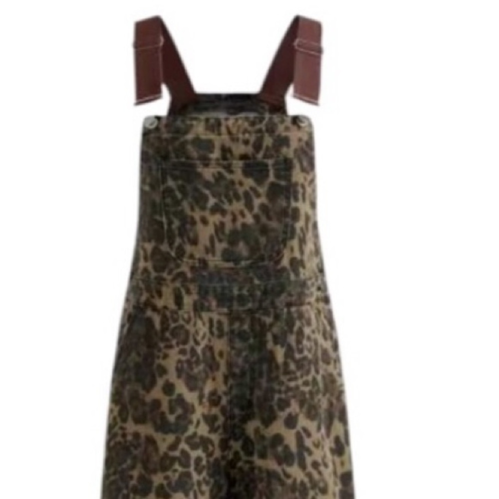 NWT- Leopard overalls